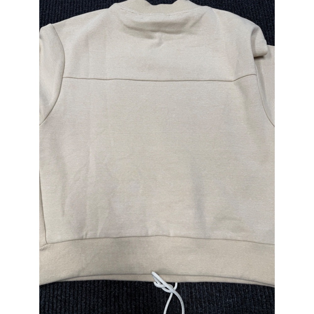 Varley Women's Beige Tan Crewneck Sweatshirt Pullover Long Sleeve Minimalist